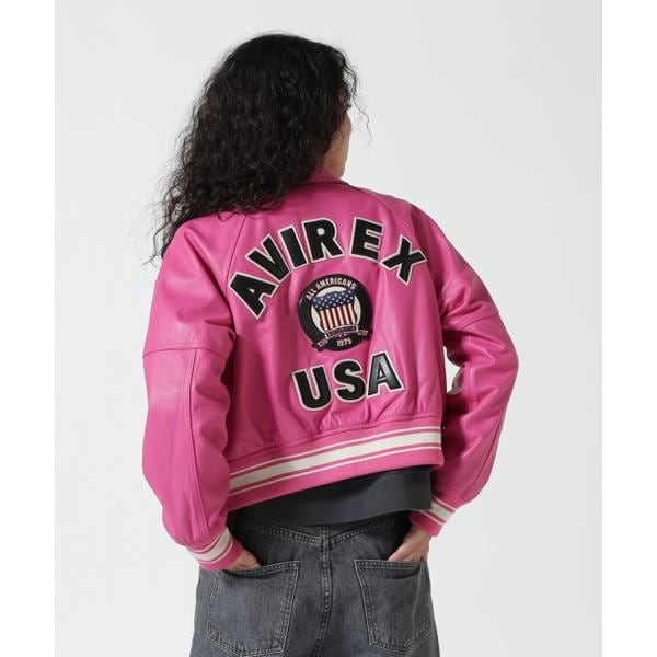 アヴィレックス（AVIREX）/《WOMAN／直営店限定》LIGHT SIGNATURE VARSITY JACKET
