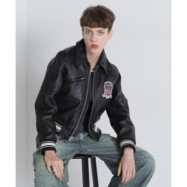 アヴィレックス（AVIREX）/《WOMAN／直営店限定》LIGHT SIGNATURE VARSITY JACKET