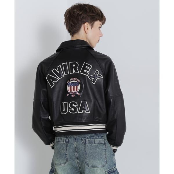 アヴィレックス（AVIREX）/《WOMAN／直営店限定》LIGHT SIGNATURE VARSITY JACKET