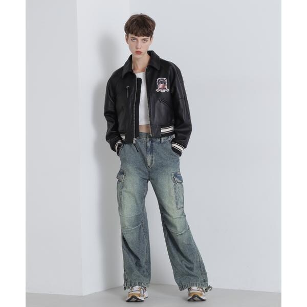 アヴィレックス（AVIREX）/《WOMAN／直営店限定》LIGHT SIGNATURE VARSITY JACKET