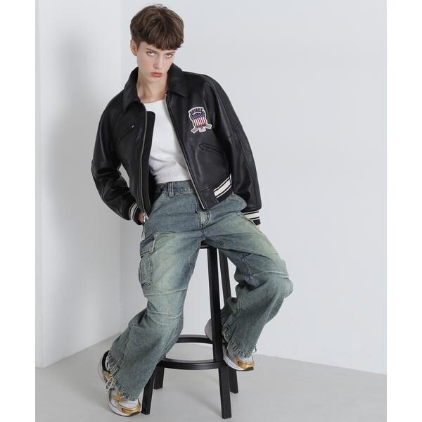 アヴィレックス（AVIREX）/《WOMAN／直営店限定》LIGHT SIGNATURE VARSITY JACKET