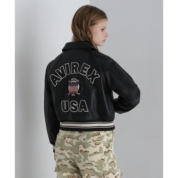 アヴィレックス（AVIREX）/《WOMAN／直営店限定》LIGHT SIGNATURE VARSITY JACKET