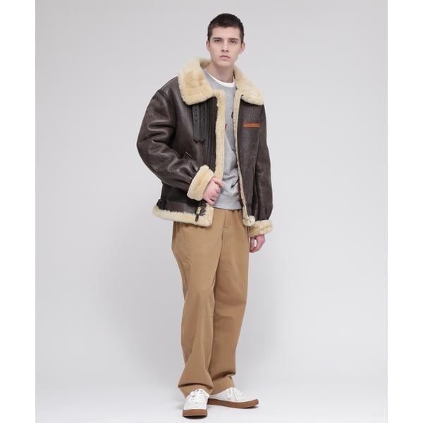 USA製 アヴィレックス B-3 シープ ムートン レザー フライト