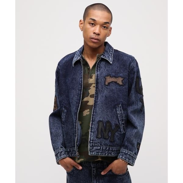アヴィレックス（AVIREX）/LEATHER PATCH DENIM JACKET_1