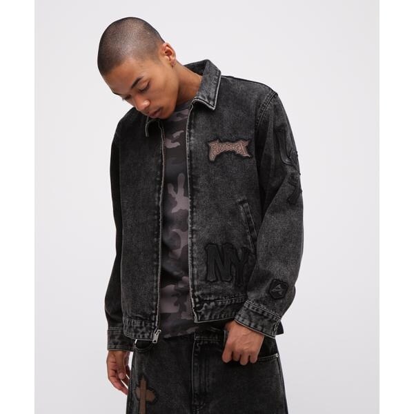 アヴィレックス（AVIREX）/LEATHER PATCH DENIM JACKET_2