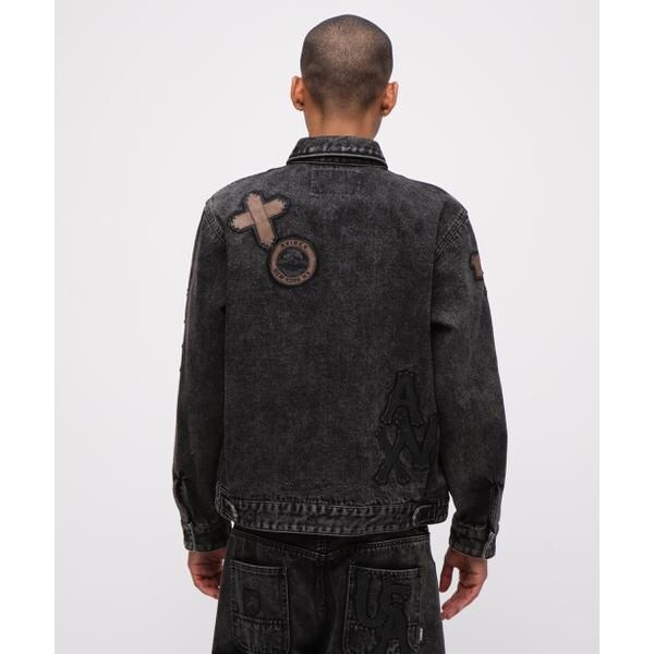 アヴィレックス（AVIREX）/LEATHER PATCH DENIM JACKET_9