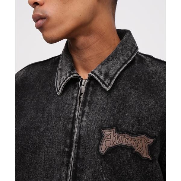 アヴィレックス（AVIREX）/LEATHER PATCH DENIM JACKET_10
