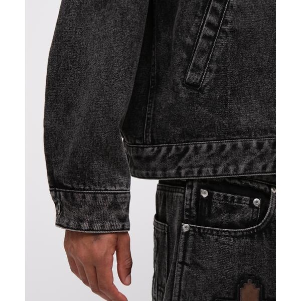 アヴィレックス（AVIREX）/LEATHER PATCH DENIM JACKET_14