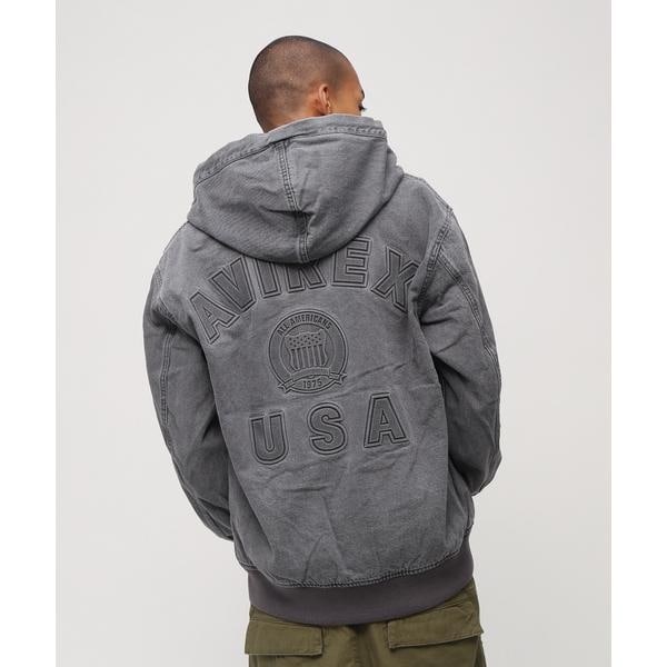 アヴィレックス（AVIREX）/《直営店限定》DENIM SIGNATURE LOGO PARKA ／ デニム シグネチャーロゴ パ