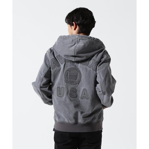 アヴィレックス（AVIREX）/《直営店限定》DENIM SIGNATURE LOGO PARKA ／ デニム シグネチャーロゴ パ