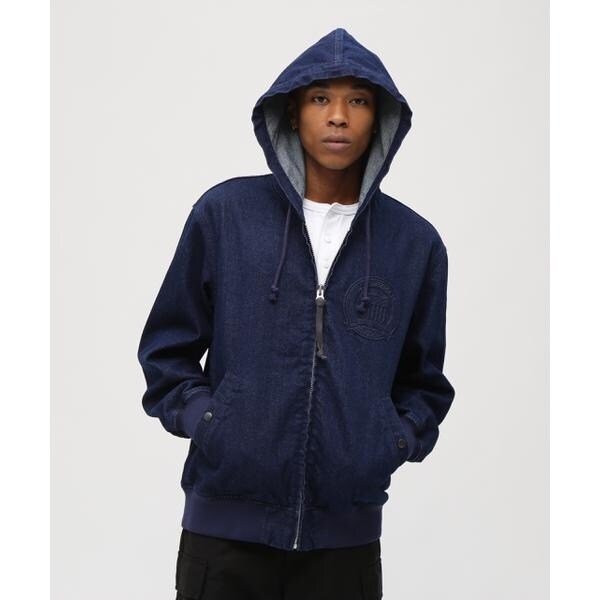 アヴィレックス（AVIREX）/《直営店限定》DENIM SIGNATURE LOGO PARKA ／ デニム シグネチャーロゴ パ