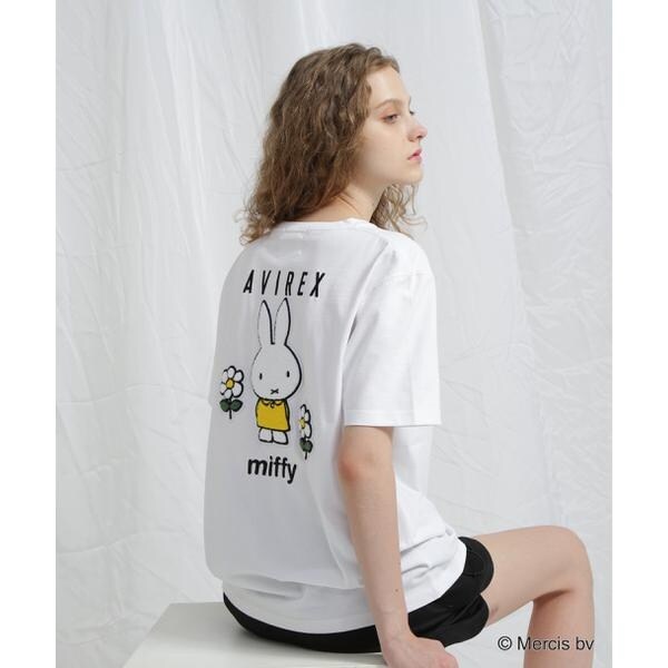 アヴィレックス（AVIREX）/《AVIREX×miffy》WEB限定 EMBROIDERY T−SHIRT／アヴィレックス×ミッフ