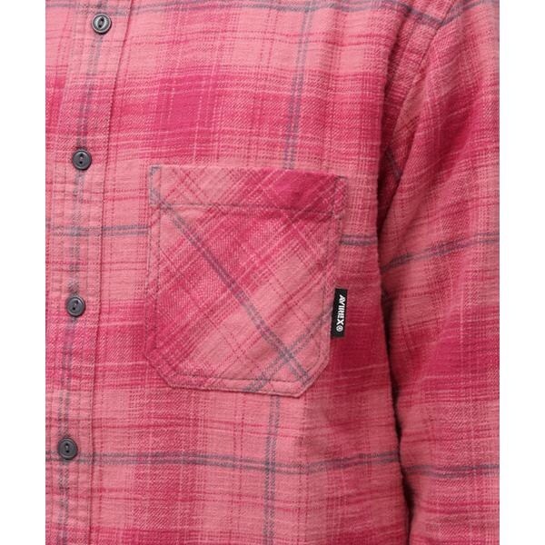 アヴィレックス（AVIREX）/《WEB&DEPOT限定》ONE POINT FLANNEL CHECK SHIRT_10
