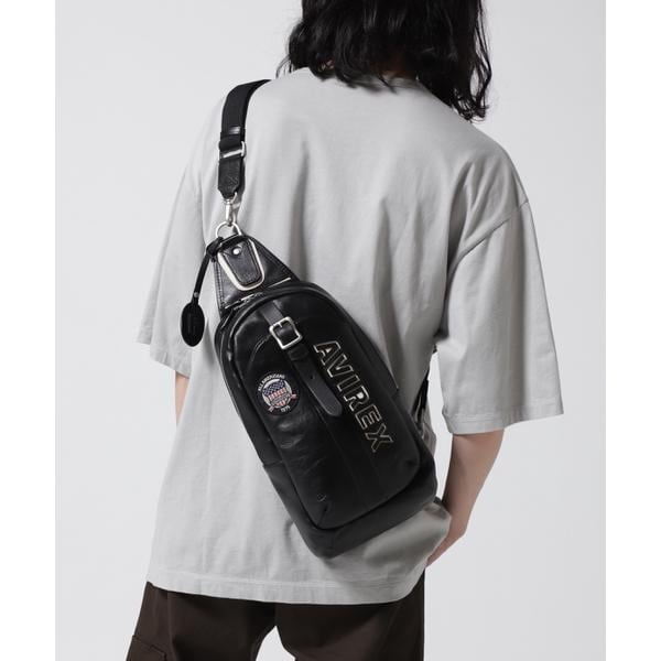 アヴィレックス（AVIREX）/VARSITY LEATHER ONE SHOULDER BAG ／ AVX5629