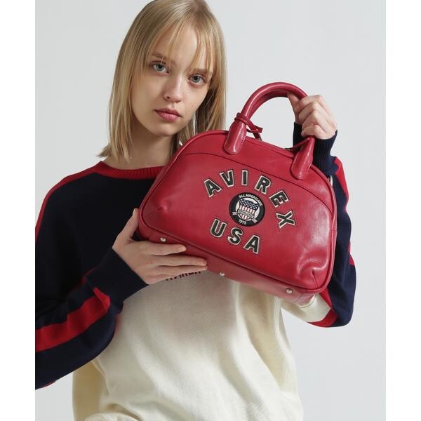 アヴィレックス（AVIREX）/《直営店限定》VARSITY LEATHER MINI−BOSTON BAG ／ AVX5625