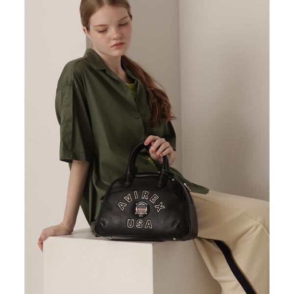 アヴィレックス（AVIREX）/《直営店限定》VARSITY LEATHER MINI−BOSTON BAG ／ AVX5625