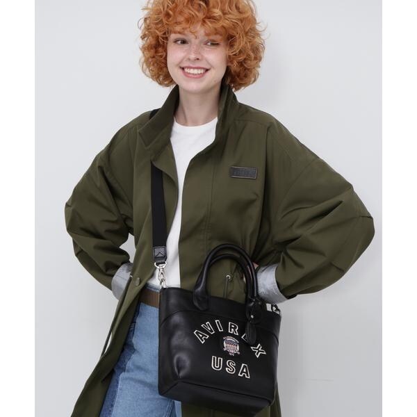 アヴィレックス（AVIREX）/《直営店限定》VARSITY LEATHER MINI TOTE BAG ／ AVX5626