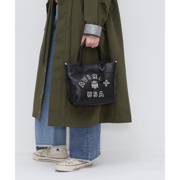 アヴィレックス（AVIREX）/《直営店限定》VARSITY LEATHER MINI TOTE BAG ／ AVX5626