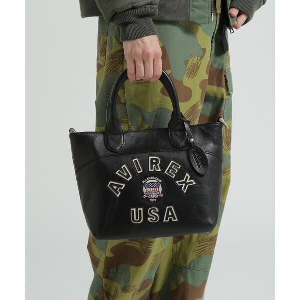 アヴィレックス（AVIREX）/《直営店限定》VARSITY LEATHER MINI TOTE BAG ／ AVX5626