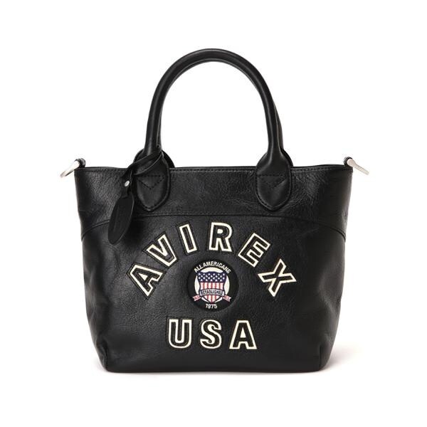 アヴィレックス（AVIREX）/《直営店限定》VARSITY LEATHER MINI TOTE BAG ／ AVX5626