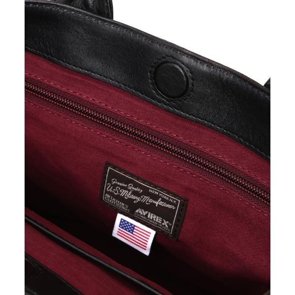 アヴィレックス（AVIREX）/《直営店限定》VARSITY LEATHER MINI TOTE BAG ／ AVX5626