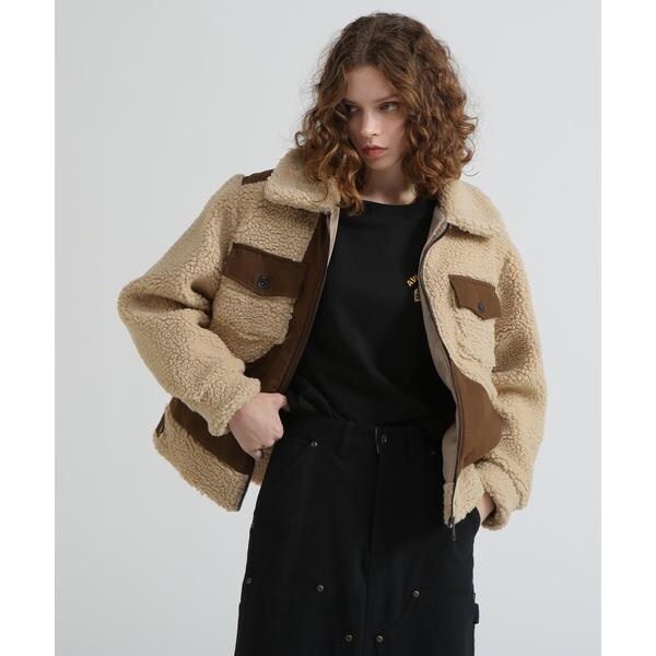 アヴィレックス（AVIREX）/《直営店限定》BOA COMBI JACKET／ボアコンビジャケット