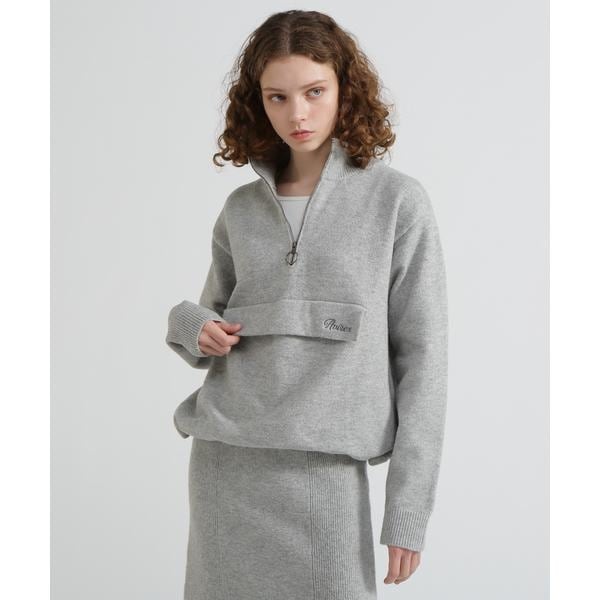 アヴィレックス（AVIREX）/《直営店限定》SHAGGY STAND PULLOVER KNIT／シャギーニット