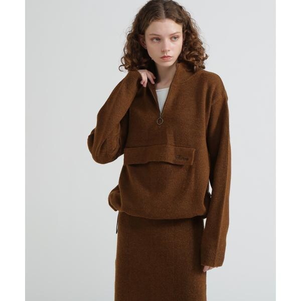 アヴィレックス（AVIREX）/《直営店限定》SHAGGY STAND PULLOVER KNIT／シャギーニット