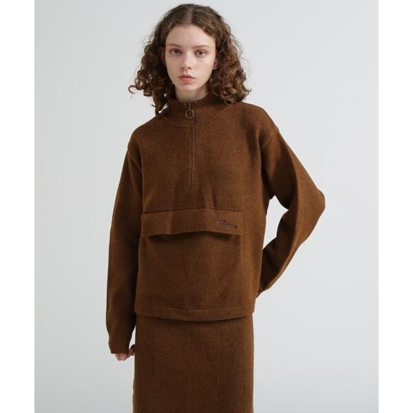 アヴィレックス（AVIREX）/《直営店限定》SHAGGY STAND PULLOVER KNIT／シャギーニット