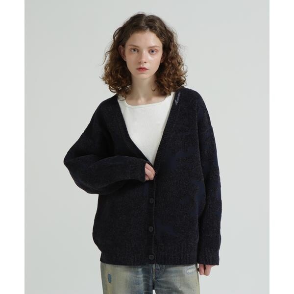 アヴィレックス（AVIREX）/《直営店限定》BOUCLE CAMO KINT CARDIGAN