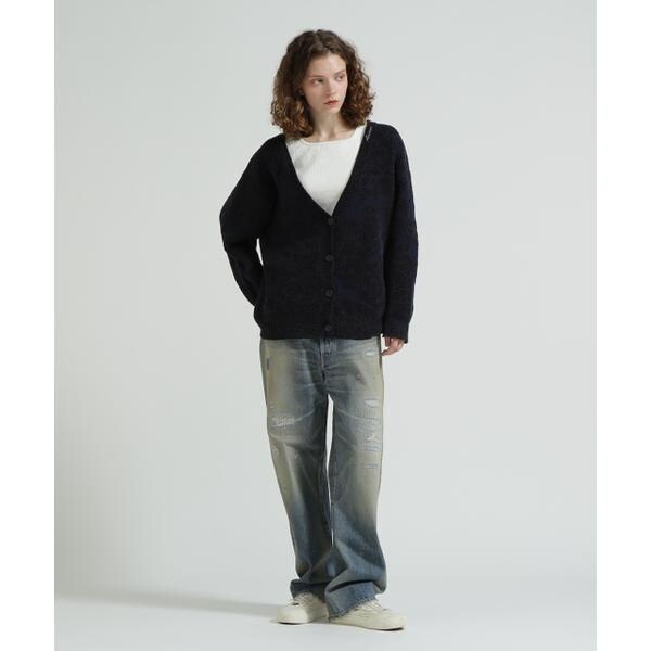 アヴィレックス（AVIREX）/《直営店限定》BOUCLE CAMO KINT CARDIGAN