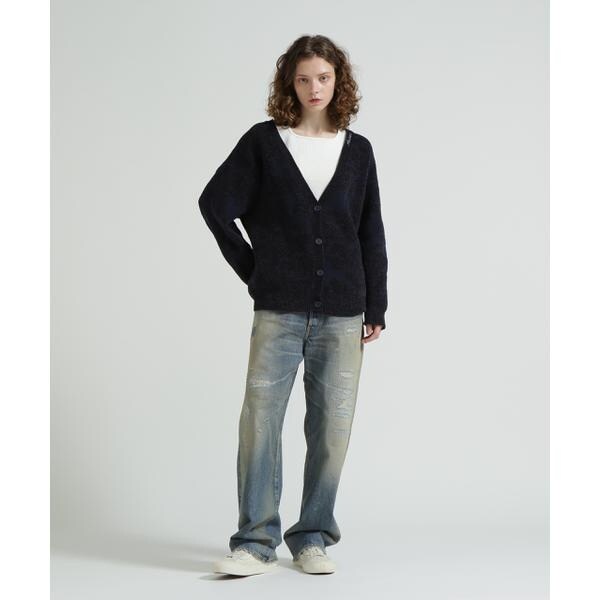 アヴィレックス（AVIREX）/《直営店限定》BOUCLE CAMO KINT CARDIGAN