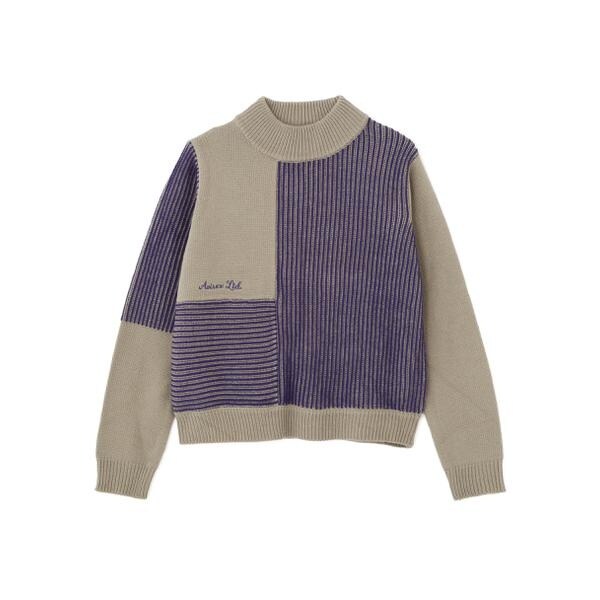 アヴィレックス（AVIREX）/《直営店限定》MELANGE SWITCHING KINT PULLOVER／メランジニット