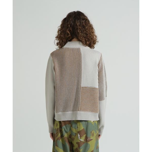 アヴィレックス（AVIREX）/《直営店限定》MELANGE SWITCHING KINT PULLOVER／メランジニット