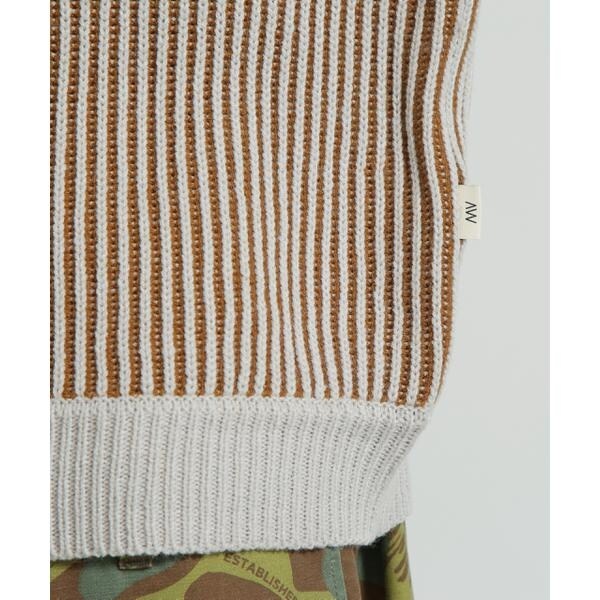 アヴィレックス（AVIREX）/《直営店限定》MELANGE SWITCHING KINT PULLOVER／メランジニット