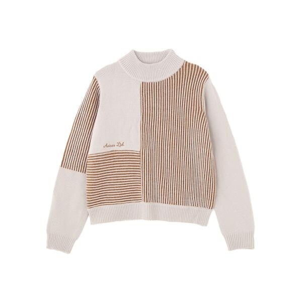 アヴィレックス（AVIREX）/《直営店限定》MELANGE SWITCHING KINT PULLOVER／メランジニット