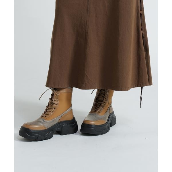 アヴィレックス（AVIREX）/《直営店限定》LACE UP PLATFORM BOOTS／レースアッププラットフォームブーツ