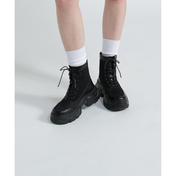 アヴィレックス（AVIREX）/《直営店限定》LACE UP PLATFORM BOOTS／レースアッププラットフォームブーツ