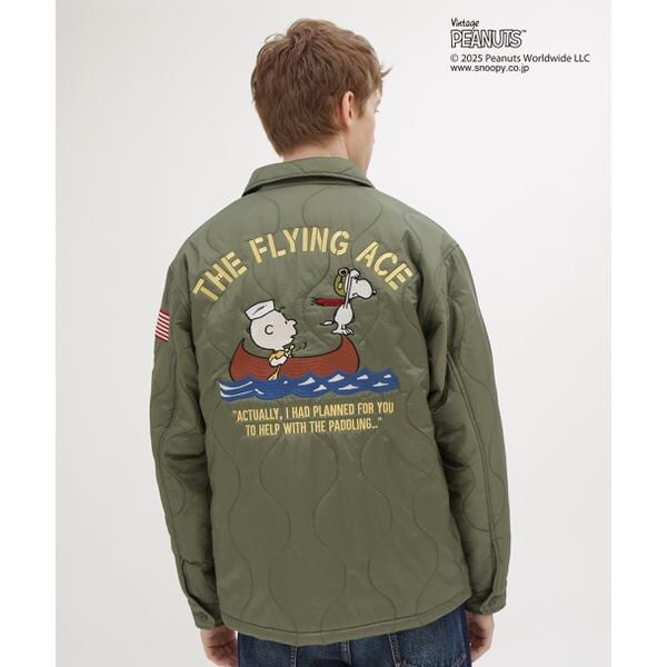 アヴィレックス（AVIREX）/《AVIREX × PEANUTS》QUILTING JACKET ”FLYING ACE”