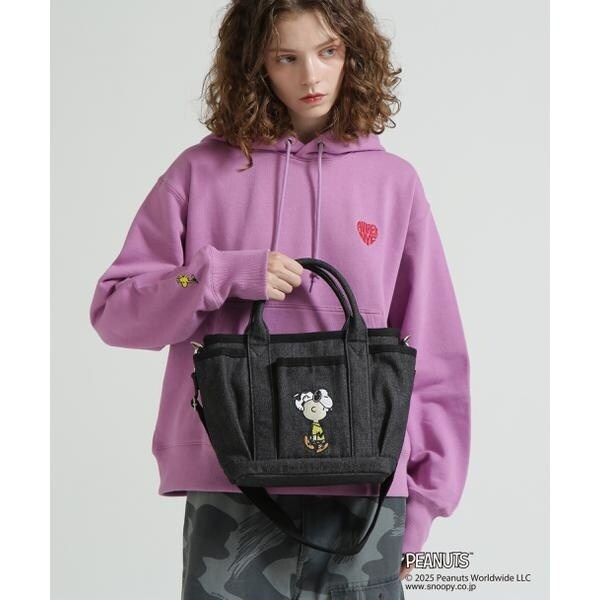 アヴィレックス（AVIREX）/《AVIREX × PEANUTS》DENIM MINI TOTE BAG ／ デニムミニトートバッ
