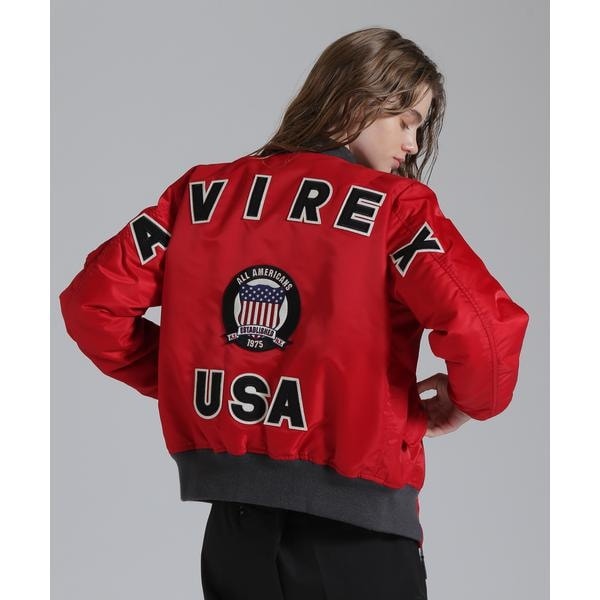 アヴィレックス（AVIREX）/《WOMAN／50th Anniversary》MA−1 SIGNATURE BIG LOGO／MA