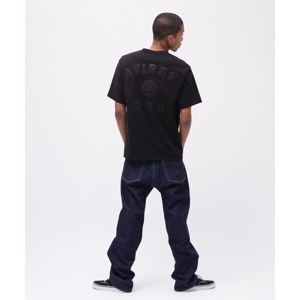 アヴィレックス（AVIREX）/《50th Anniversary》LEATHER PATCHED VARSITY T−SHIRT