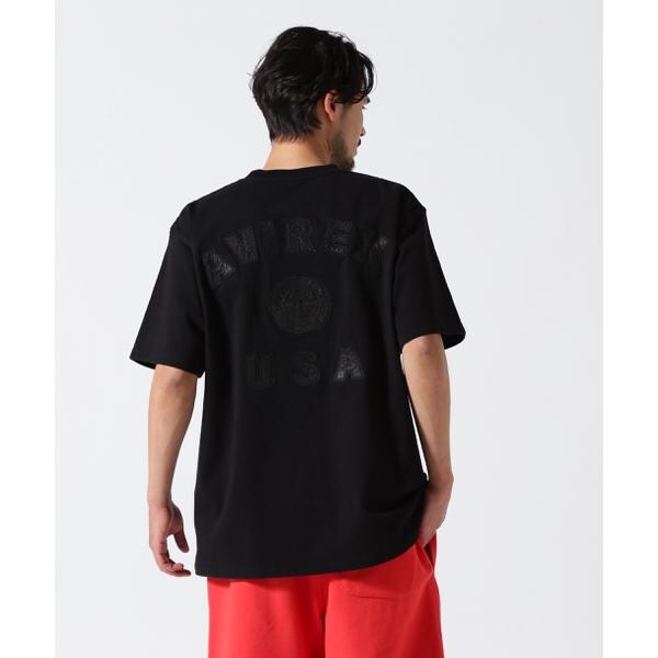 アヴィレックス（AVIREX）/《50th Anniversary》LEATHER PATCHED VARSITY T−SHIRT