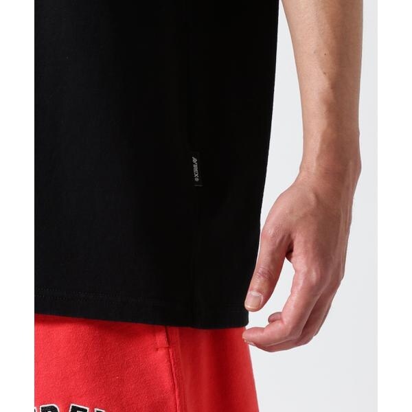 アヴィレックス（AVIREX）/《50th Anniversary》LEATHER PATCHED VARSITY T−SHIRT