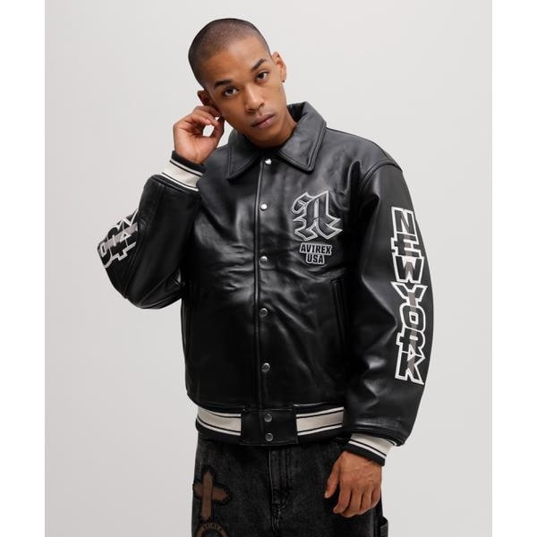 アヴィレックス（AVIREX）/《50th Anniversary》GRAPHIC VARSITY LEATHER JACKET