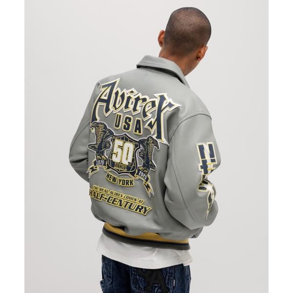 アヴィレックス（AVIREX）/《50th Anniversary》GRAPHIC VARSITY LEATHER JACKET