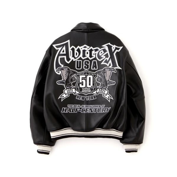 アヴィレックス（AVIREX）/《50th Anniversary》GRAPHIC VARSITY LEATHER JACKET