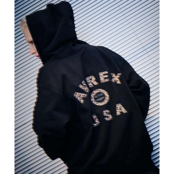 アヴィレックス（AVIREX）/《取扱店限定アイテム》LEOPARD VARSITY LOGO PARKA