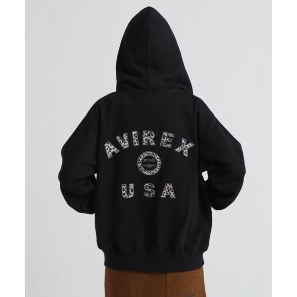 アヴィレックス（AVIREX）/《取扱店限定アイテム》LEOPARD VARSITY LOGO PARKA