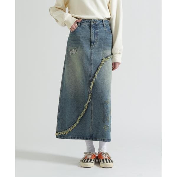 アヴィレックス（AVIREX）/WAPPEN DENIM LONG SKIRT